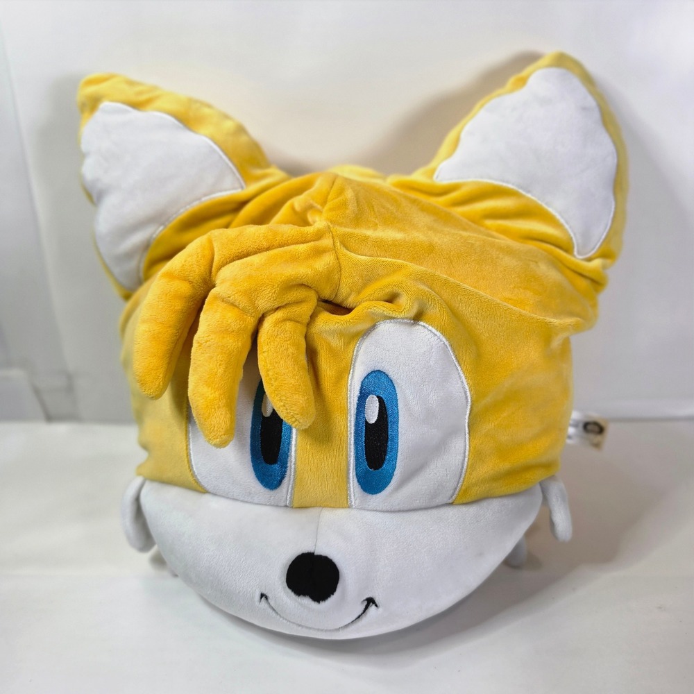 Sonic Tails Head Plush Cushion 15" Club Mocchi-Mocchi TOMY T12903 Large Pillow
